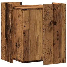 Vidaxl Katzenklo in Altholz-Optik aus Holz in Braun 42x42x51 cm – Bild 1 von 5