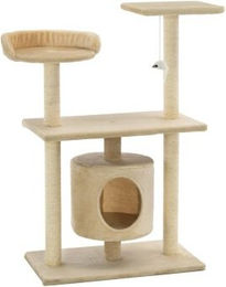 vidaXL Katzenkratzbaum aus Plüsch in Beige – Bild 1 von 11