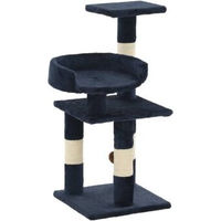Produktbild von VidaXL Katzenkratzbaum aus Plüsch mit Sisal in Blau 65cm