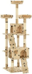 vidaXL Katzenkratzbaum aus Sisal in Beige mit 170cm Höhe – Bild 1 von 9