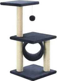 vidaXL Katzenkratzbaum aus Sisal in Blau mit 65cm Höhe für Kitten – Bild 1 von 9