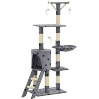 Produktbild von vidaXL Katzenkratzbaum aus Sisal in Grau mit 138 cm Höhe