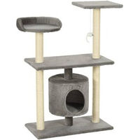 Produktbild von vidaXL Katzenkratzbaum aus Sisal in Grau mit 95 cm Höhe