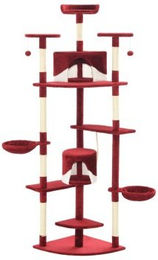 VidaXL Katzenkratzbaum aus Sisal in Rot und Weiß mit 203 cm Höhe – Bild 1 von 9