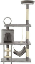 vidaXL Katzenkratzbaum aus Sisal und Plüsch 140cm Grau – Bild 1 von 12