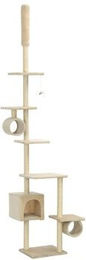 Produktbild von vidaXL Katzenkratzbaum aus Sisal und Plüsch in Beige 260cm