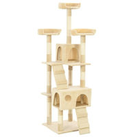 Produktbild von vidaXL Katzenkratzbaum mit Sisal Säulen in Beige 170 cm