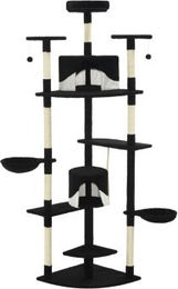 vidaXL Katzenkratzbaum XL aus Sisal in Schwarz-Weiß 203 cm – Bild 1 von 4