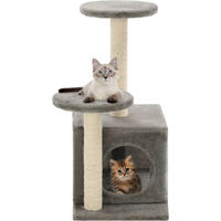 Produktbild von vidaXL Katzenkratzsäule für Kitten aus Plüsch und Sisal Grau 60 cm