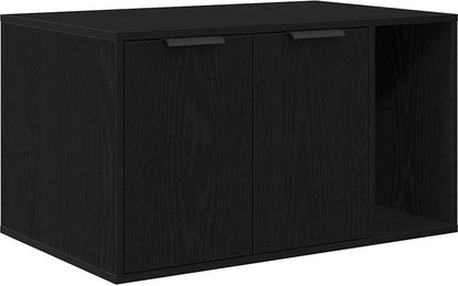 vidaXL Katzentoilette Möbel-Toilette aus Holz in Schwarz – Bild 1 von 4
