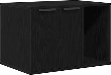 vidaXL Katzentoilettengehäuse aus Holz in Schwarz 60 x 40 x 40 cm – Bild 1 von 3