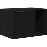 Produktbild von vidaXL Katzentoilettengehäuse aus Holz in Schwarz 60 x 40 x 40 cm