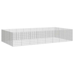 vidaXL Kleintiergehege aus verzinktem Metall für Kaninchen 24-teilig 54x80 cm Silber – Bild 1 von 2