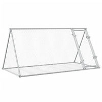 Produktbild von vidaXL Kleintiergehege Freilauf für Kaninchen und Geflügel aus verzinktem Stahl Silbern 200x105x91cm