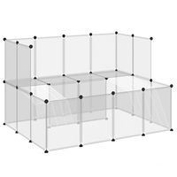 Produktbild von VidaXL Kleintierkäfig aus Kunststoff und Stahl Transparent/Schwarz für Kaninchen Hamster und Meerschweinchen