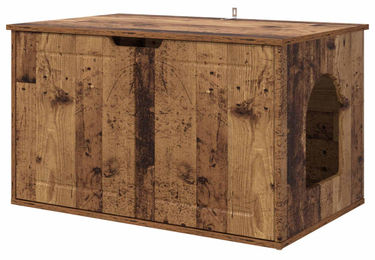 vidaXL Kratzbaum aus Holz für Katzen in Braun – Bild 1 von 2