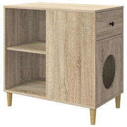 vidaXL Kratzbaum aus Holz in Braun und Beige 72 x 42 x 70 cm – Bild 1 von 2