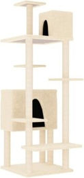 VidaXL Kratzbaum aus Plüsch in Beige – Bild 1 von 3