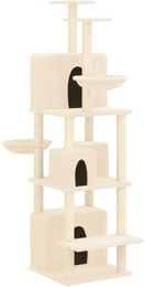 VidaXL Kratzbaum aus Plüsch in Beige für Katzen – Bild 1 von 3