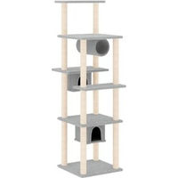 Produktbild von vidaXL Kratzbaum aus Plüsch in Grau für Katzen