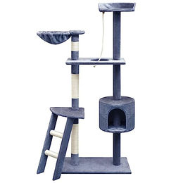 vidaXL Kratzbaum aus Sisal für Katzen in Dunkelblau 150cm – Bild 1 von 7