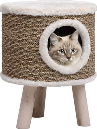 vidaXL Kratzbaum für Katzen mit Holzbeinen und Seegras in Beige 41 cm – Bild 1 von 1