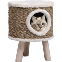Produktbild von vidaXL Kratzbaum für Katzen mit Holzbeinen und Seegras in Beige 41 cm