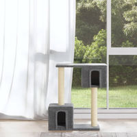 Produktbild von vidaXL Kratzbaum für Katzen mit Sisal-Kratzrollen aus Plüsch Hellgrau 60 cm