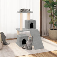 Produktbild von vidaXL Kratzbaum für Katzen mit Sisal-Kratzrollen in Hellgrau 82 cm