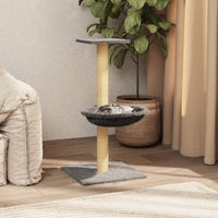 Produktbild von vidaXL Kratzbaum für Katzen mit Sisal-Kratzsäule aus Plüsch in Hellgrau 74 cm