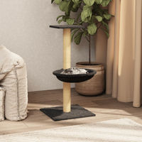 Produktbild von vidaXL Kratzbaum für Katzen mit Sisal-Kratzsäule und Plüsch in Dunkelgrau 74 cm