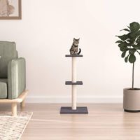 Produktbild von vidaXL Kratzbaum für Katzen mit Sisal-Kratzsäulen aus Plüsch in Dunkelgrau 73 cm