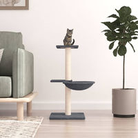 Produktbild von vidaXL Kratzbaum für Katzen mit Sisal-Kratzsäulen aus Plüsch in Grau 72 cm