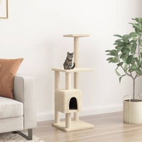 Produktbild von vidaXL Kratzbaum für Katzen mit Sisal-Kratzsäulen in Creme 104 cm