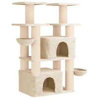 Produktbild von vidaXL Kratzbaum für Katzen mit Sisal-Kratzsäulen in Creme 147 cm 2er Set