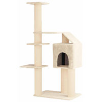 Produktbild von vidaXL Kratzbaum für Katzen mit Sisal-Kratzsäulen in Creme 183 cm