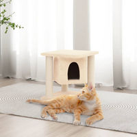 Produktbild von vidaXL Kratzbaum für Katzen mit Sisal-Kratzsäulen in Creme 37 cm