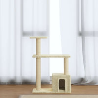 Produktbild von vidaXL Kratzbaum für Katzen mit Sisal-Kratzsäulen in Creme 70 cm