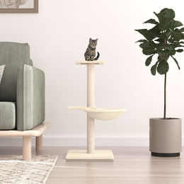 vidaXL Kratzbaum für Katzen mit Sisal-Kratzsäulen in Creme 72 cm – Bild 1 von 1