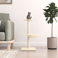 Produktbild von vidaXL Kratzbaum für Katzen mit Sisal-Kratzsäulen in Creme 72 cm