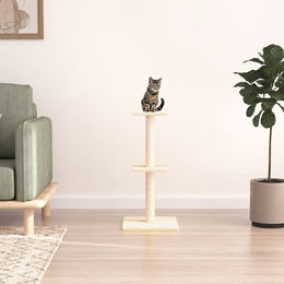 vidaXL Kratzbaum für Katzen mit Sisal-Kratzsäulen in Creme 73 cm – Bild 1 von 1