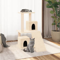 Produktbild von vidaXL Kratzbaum für Katzen mit Sisal-Kratzsäulen in Creme 82 cm