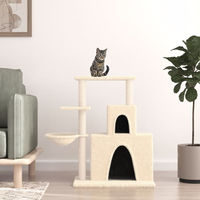 Produktbild von vidaXL Kratzbaum für Katzen mit Sisal-Kratzsäulen in Creme 83 cm