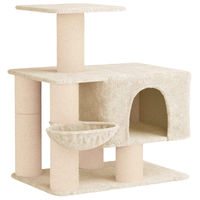Produktbild von vidaXL Kratzbaum für Katzen mit Sisal-Kratzsäulen in Creme 96 cm