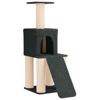 Produktbild von vidaXL Kratzbaum für Katzen mit Sisal-Kratzsäulen in Dunkelgrau 146 cm