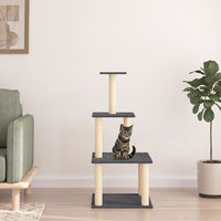 Produktbild von vidaXL Kratzbaum für Katzen mit Sisal-Kratzsäulen in Grau 111 cm