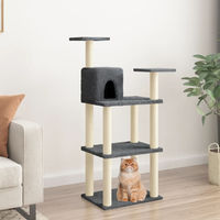Produktbild von vidaXL Kratzbaum für Katzen mit Sisal-Kratzsäulen in Grau 118,5 cm