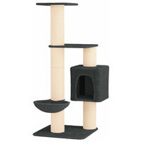 Produktbild von vidaXL Kratzbaum für Katzen mit Sisal-Kratzsäulen in Grau 137 cm