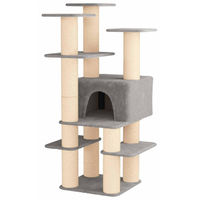Produktbild von vidaXL Kratzbaum für Katzen mit Sisal-Kratzsäulen in Grau 161 cm