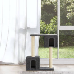 vidaXL Kratzbaum für Katzen mit Sisal-Kratzsäulen in Grau 60 cm – Bild 1 von 3